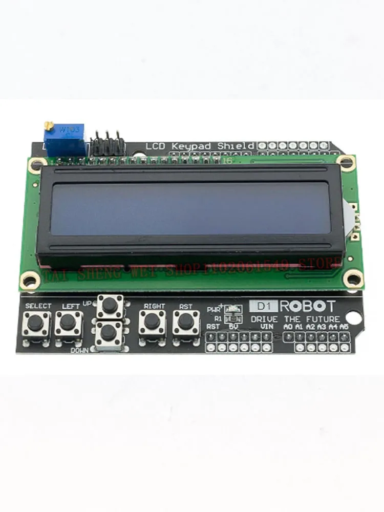 1PCS, LCD Keypad Shield LCD1602 LCD 1602 Module Display blue screen For Arduino UNO R3