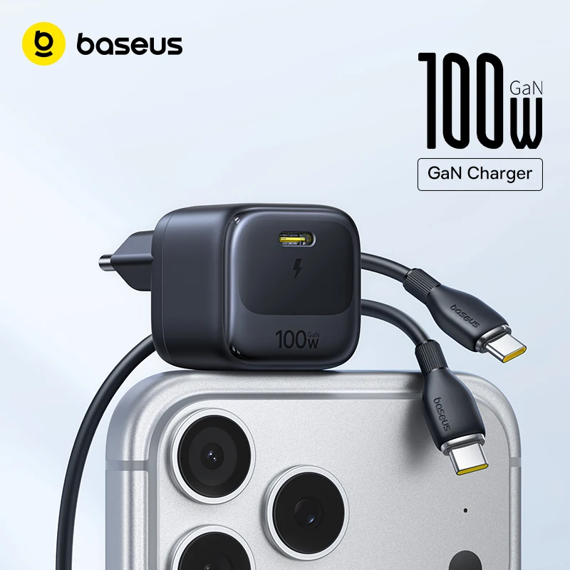 【Mini Charger】Baseus 100W Fast Charger USB C Charger Quick Charging For iPhone 17 16 Pro Max iPad Tablet Xiaomi GaN Charger 1