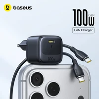 【Mini Charger】Baseus 100W Fast Charger USB C Charger Quick Charging For iPhone 17 16 Pro Max iPad Tablet Xiaomi GaN Charger 1