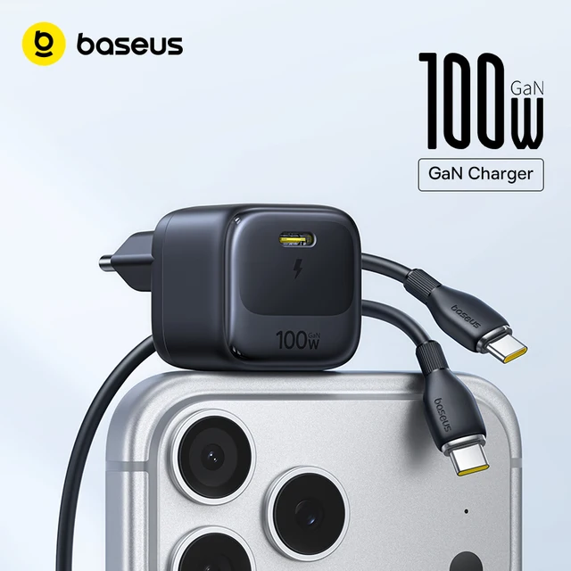 【Mini Charger】Baseus 100W Fast Charger USB C Charger Quick Charging For iPhone 17 16 Pro Max iPad Tablet Xiaomi GaN Charger 1