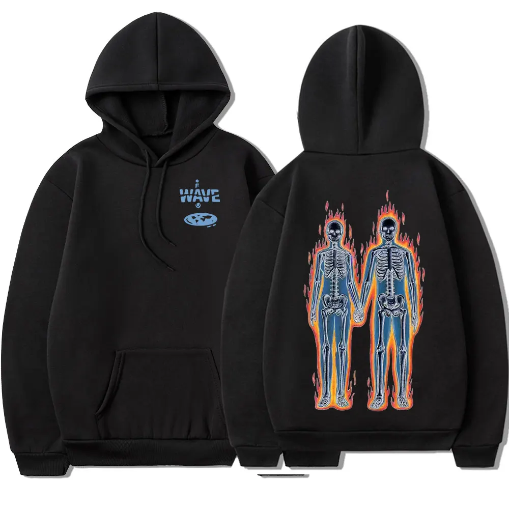

Skeleton Thermal Imaging Graphic Print Men/Women Cotton Hoodie Casual Oversized Pullover Popular Sweatshirt Trend Unisex Clothes