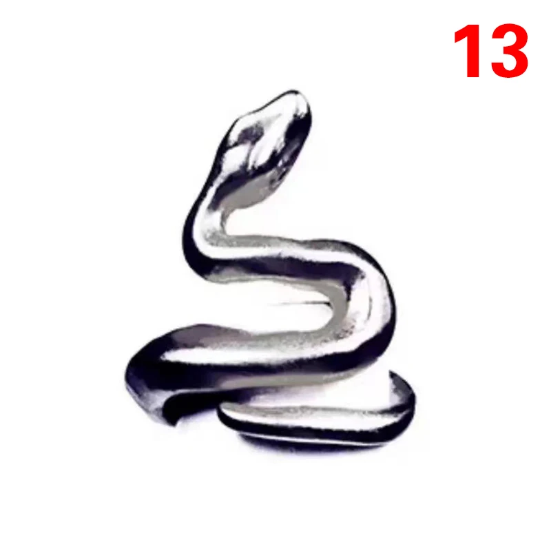 Snake Shape Adjustable Ring For Men And Women Goth Punk Jewellery_voghion.com