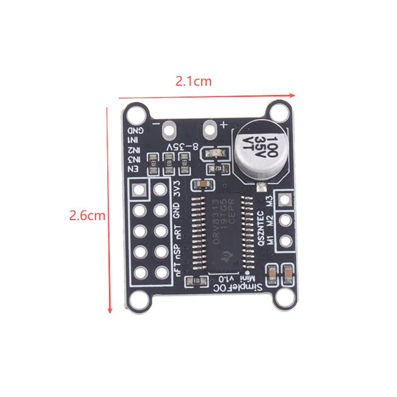 (신제품) 1Pc Simple FOC 미니 DRV8313 모듈 DC 브러시리스 모터 드라이버 보드 SVPWM 제어 DC 8-35V