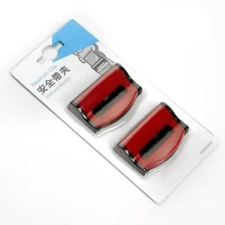Adjustable Slip - Resistant Seat Belt Safety Clips - Set of 2 (Red)