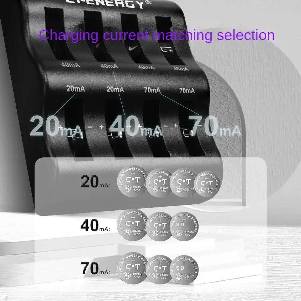 1220 1240 1620 1632 2032 2025 2016 2430 2440 2450 2477 리튬 이온 코인 셀, 8 슬롯 휴대용  충전기, 스마트 충전기-Freehip.co.kr