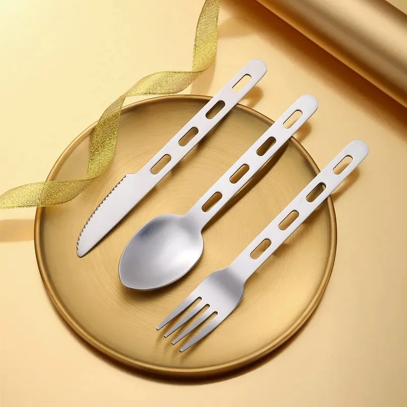 Stainless Steel Cutlery Set 3pcs/set Knife Fork Spoon For Home Use Travel Camping Picnic Portable Tableware Set