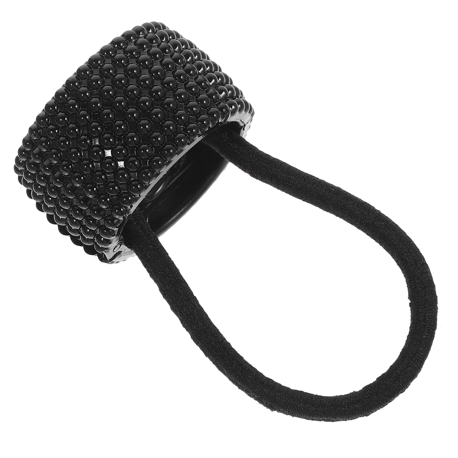 

Women Girl Punk Hair Ponytail Cuff Band Holder Tie Fashion Accessory (Black)