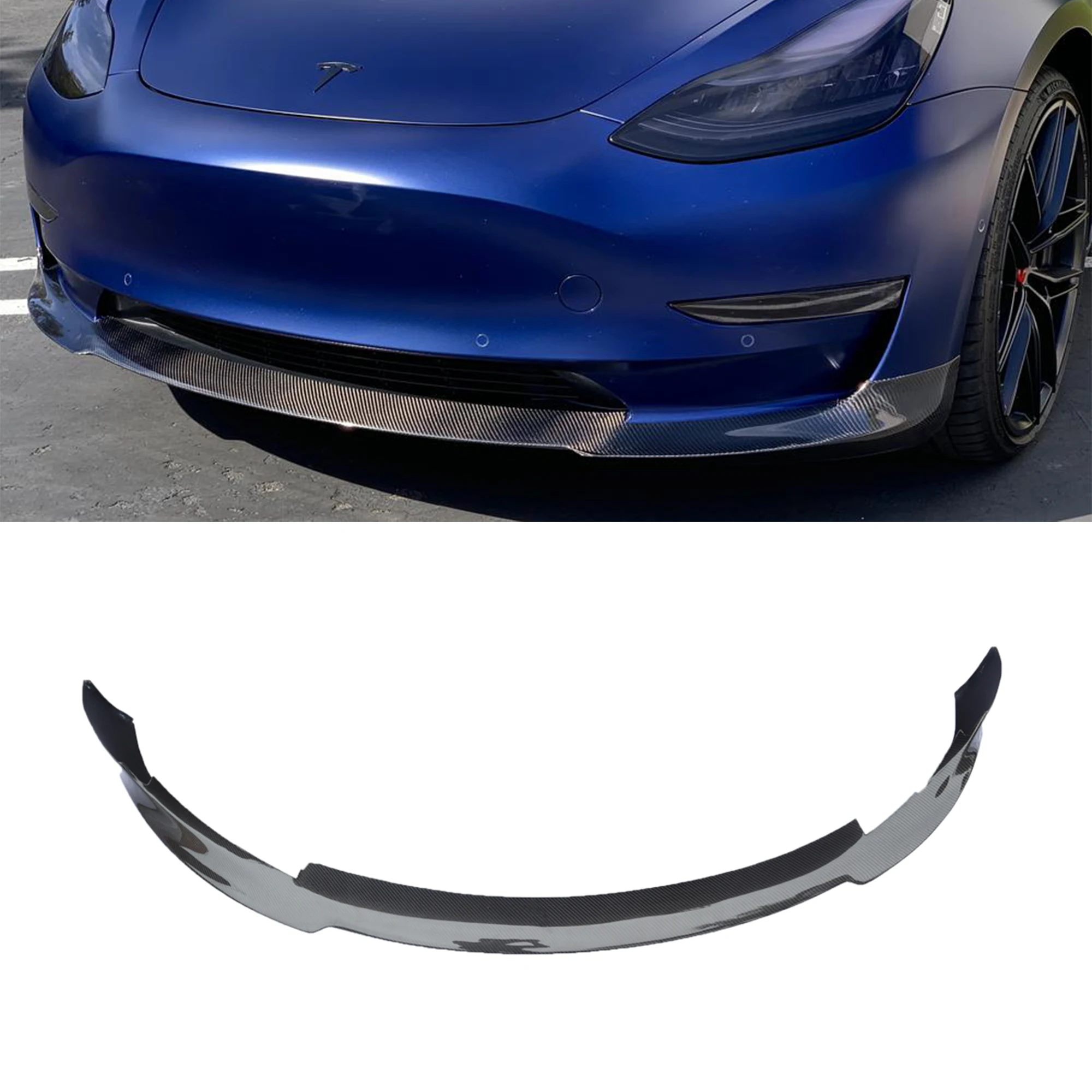 

Hot sale ES style Carbon Fiber Front lip for Model 3