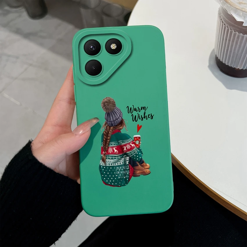Pretty Rose Silicone Shockproof Phone Case with Screen Protector