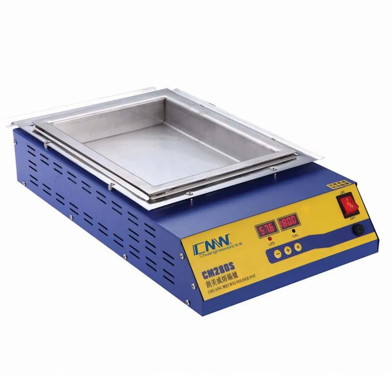 

1PC CM-280S Square Tin Furnace Digital Display Type Stainless Steel Tin Pot Melting Tin Immersion Tin Wire Pot Machine 110/220V