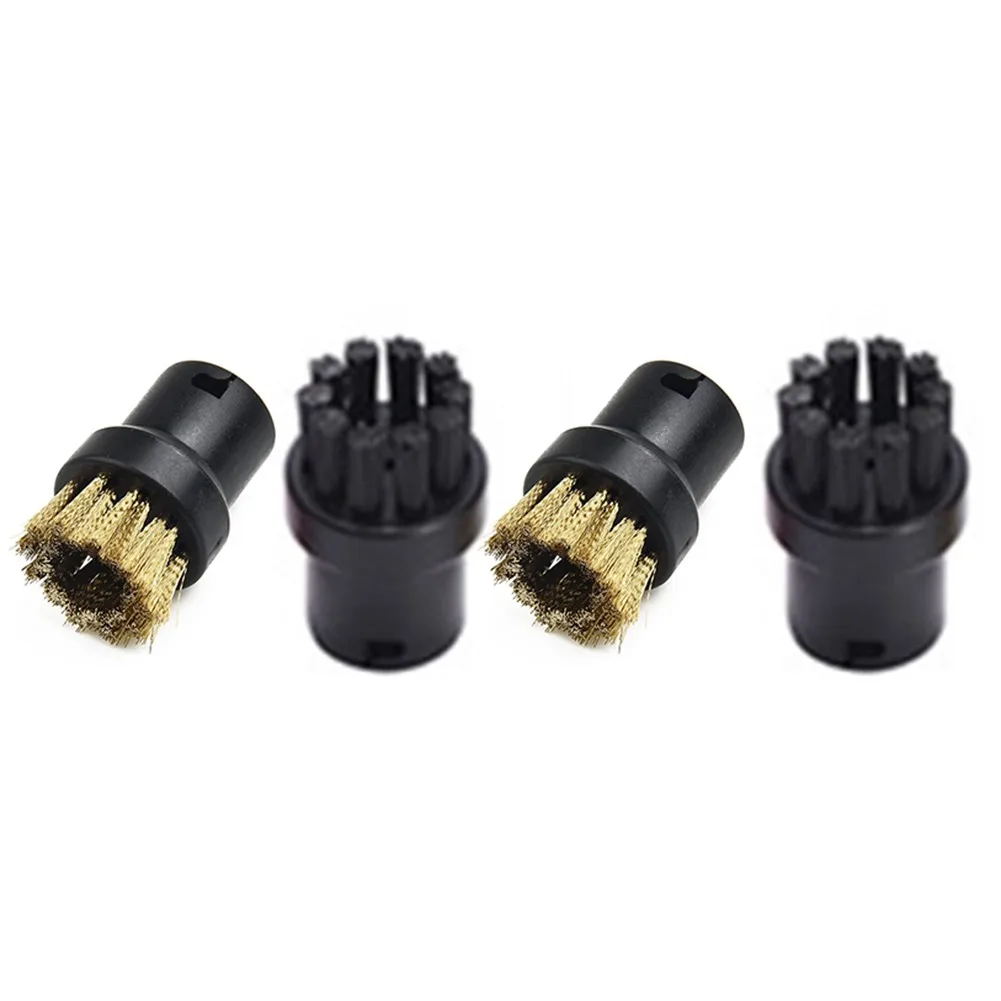 4 Pcs Round Brush Nozzle For Karcher SC1 SC2 SC3 SC4 SC5 Steam Cleaner Household Steam Cleaner Replacement Spare Parts 8pcs brass wire brush nozzles suitable for karcher sc1 sc2 sc3 sc4 sc5 steam cleaner 100% brand new and high quality