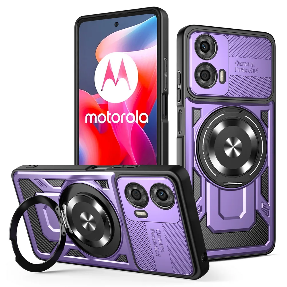 Versatile Rotatable Metal Ring Holder Magnetic Protective Case
