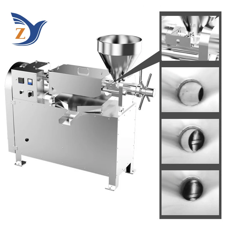 Oil Pressers Machine 30-40kg Per Hours Seeds Sunflower Sesame Coconut Peanut Vegetable Bean Hot Cold Commercial Extraction Maker 6