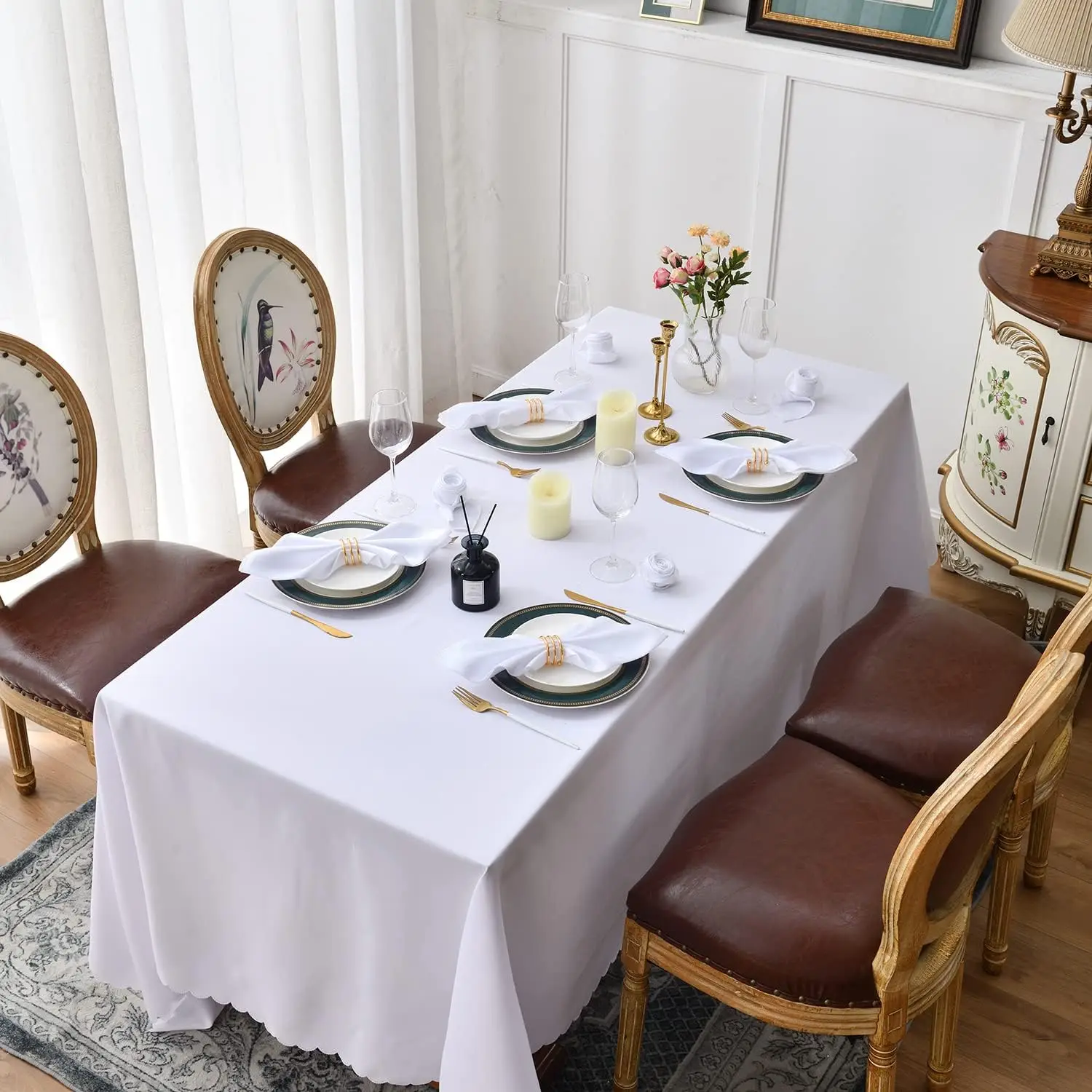 100Pcs 30x30cm Reusable Satin Polyester Napkins for Diner Banquet Wedding Party Home Decor