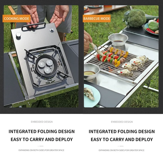 고품질 스테인레스 스틸 소재로 제작된 휴대용 야외 테이블