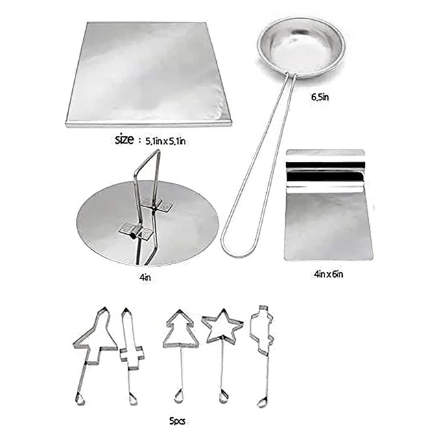 Korean Dalgona Kit Squid Game Sugar Candy Honeycomb Making Tools 9PCS Set - Squid Game Scene Honeycomb Challenge Recipe 2