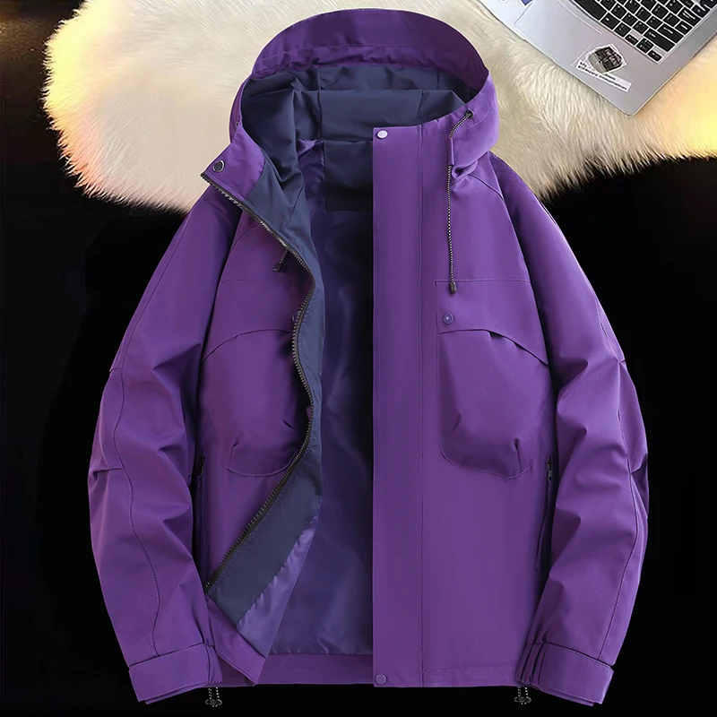 Outdoor Hiking Jacket Windproof Waterproof Coat For Men Women Fashion Casual Hooded Jacket Teenager Daily Outdoor Outerwear - 6