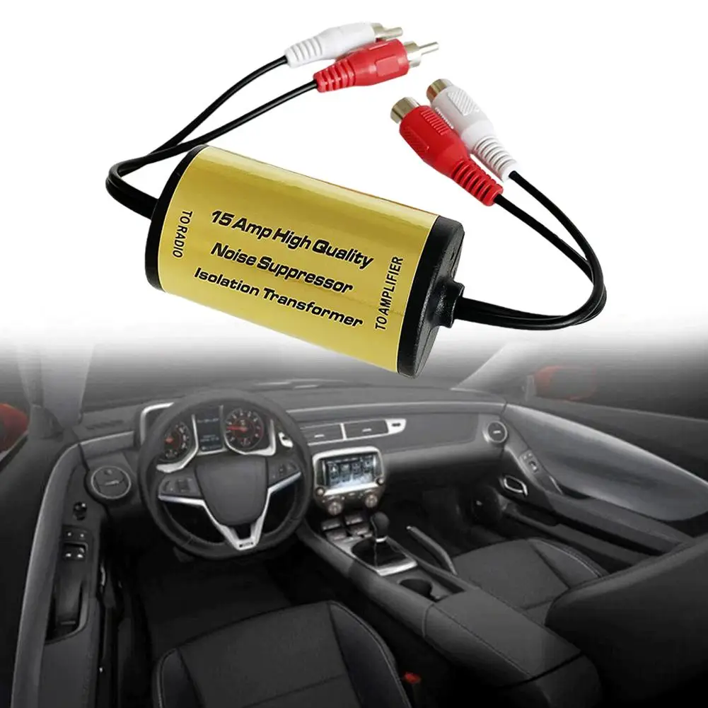 RCA audio noise filter suppressor ground loop isolator for car and home stereo car accessories
