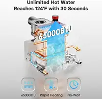 Chauffe-eau RV 65000 BTU 12v DC, adapté aux zones montagneuses, chauffe-eau instantané au propane pour RV avec douchette (blanc) 3