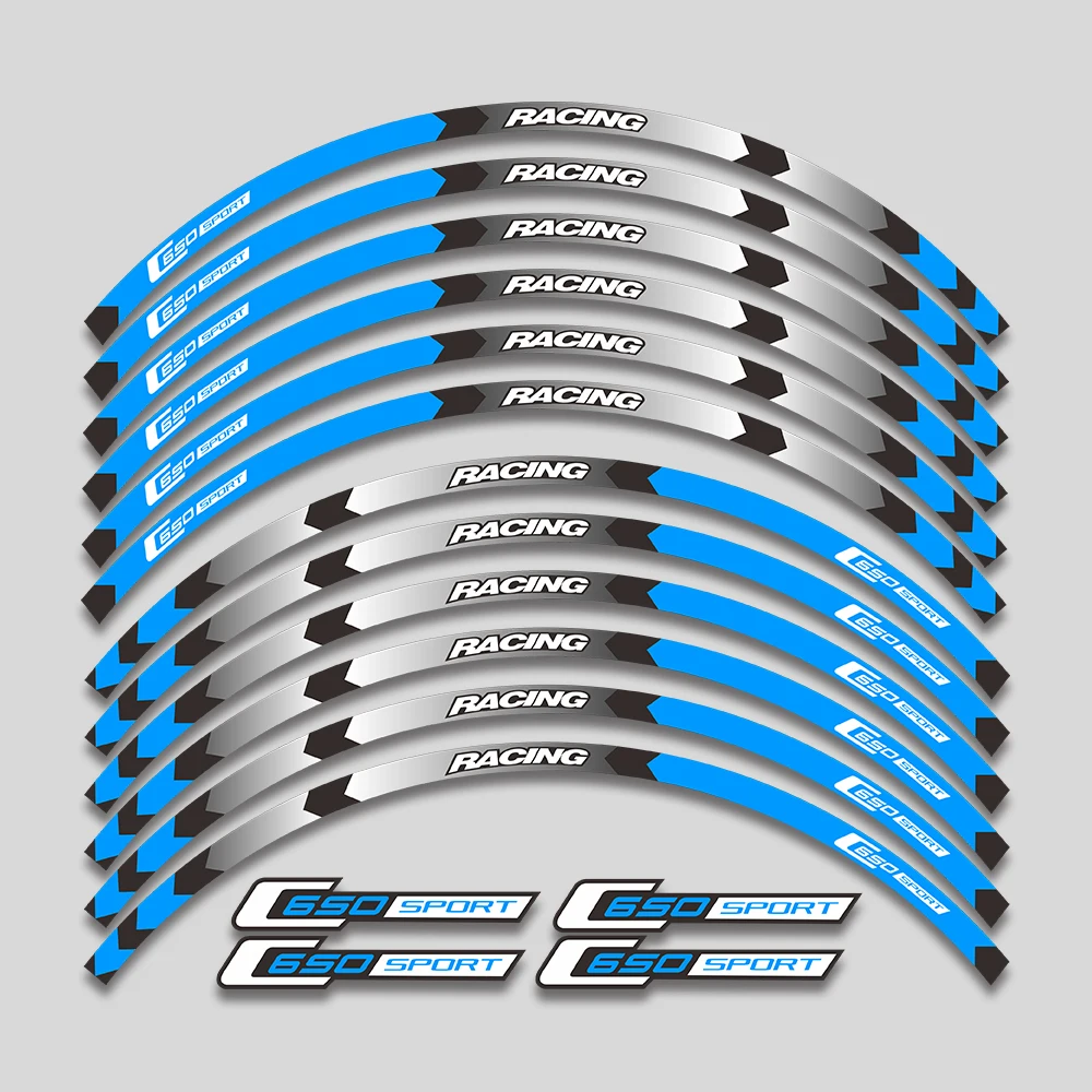 motorcycle accessories Wheels Sticker Rim Tire Decorative Decals Reflective Stripe Tape Set For BMW c650 sport C650SPORT new style electric scooter 1000w fat tire e motorcycle 40km h speed city sport style bikecustom