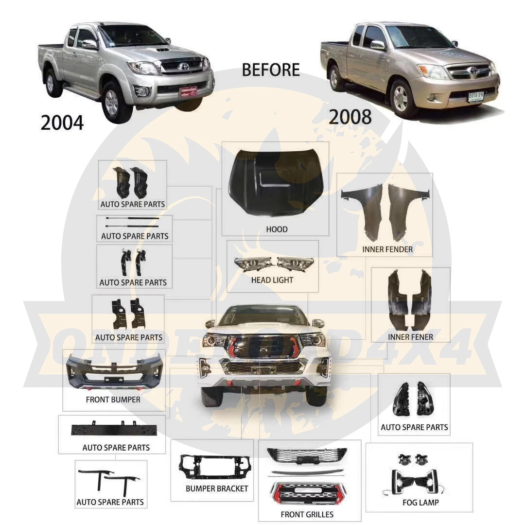 

For Toyota hilux Vigo Upgrade to hilux TRD Auto Body Kit