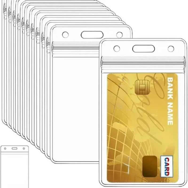 10/30PCS Waterproof Transparent Card Clip Plastic Protective Sleeve for Bank Credit Card ID Wallet wallet card holder card holder credit card holder credit card wallet card wallet id card holder id card case wallet card bag document card wallet card sleeve