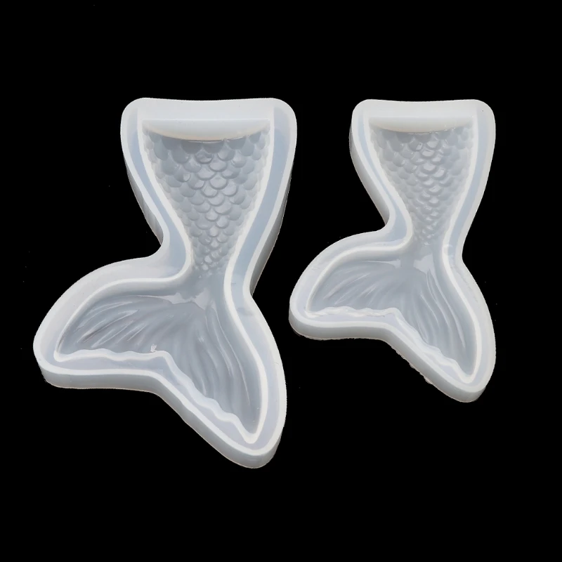 

Mermaid Tail Mold Crystal Epoxy Mold Fishtail Silicone Resin Mold Jewelry Mold Sea Theme Mold for Pendant Craft Making 10CF