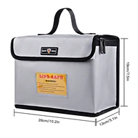 Fireproof Explosionproof Lipo Battery Guard Safe Bag Large Storage Space for Battery Storage Charging with Double Metal Zipper 2