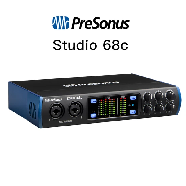 Presonus Studio 68cプロフェッショナル外部サウンドカード、メータ 
