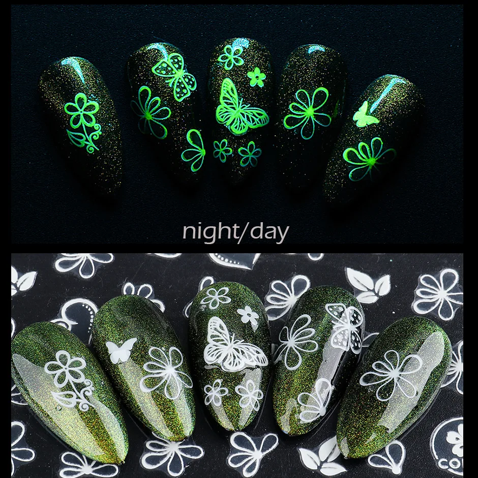 1-Uds-3D-verde-calcoman-a-lumi