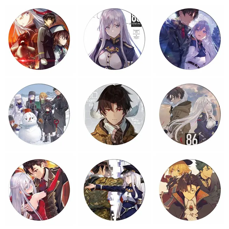 

86 Eighty Six Cosplay Badges Vladilena Milize Brooches Shinel Nozen Jewelry Pin Collection Breastpin for Backpack Decoration