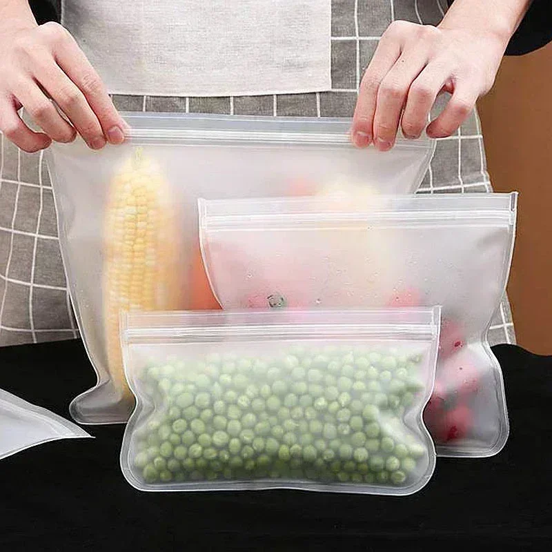 Fresh Keeping Bags Plastic Food Storage Bags Food Storage Bags Plastic Zip Lock Bags Plastic Packaging Bags Reusable Food Storage Bag Refrigerator Food Freezer Bag Leakproof Container Fruit Veggie Snack PE Contain