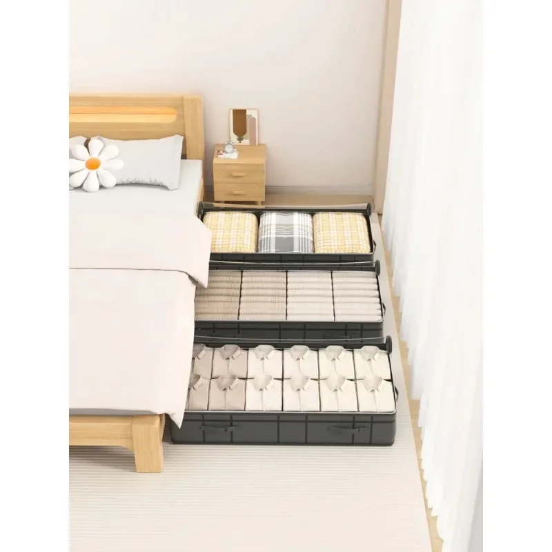 1PC Bedroom Dormitory Organizer Bag Large  Under Bed Foldable Quilt Clothes Storage Bag Doggy Bag Home Organization and Storage 3