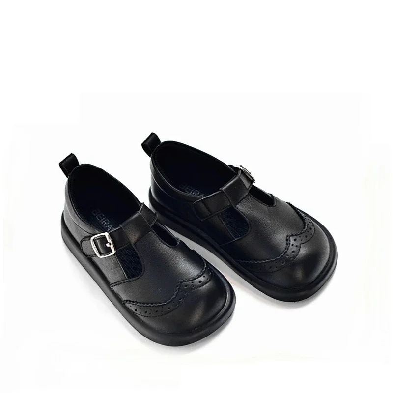 Genuine Leather Boys Leather Shoes Autumn Spring Cow Leather Children's School Shoes Party Baby Girls' Casual Shoes 2