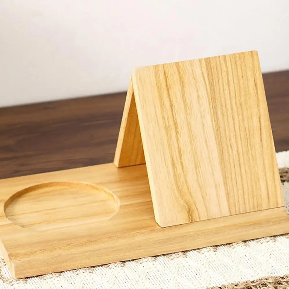 Portable Reading Stand Books Stand Book Rest Shelf Wooden Triangle Book Holder Bookshelf for Tablet Bookcase Organizer
