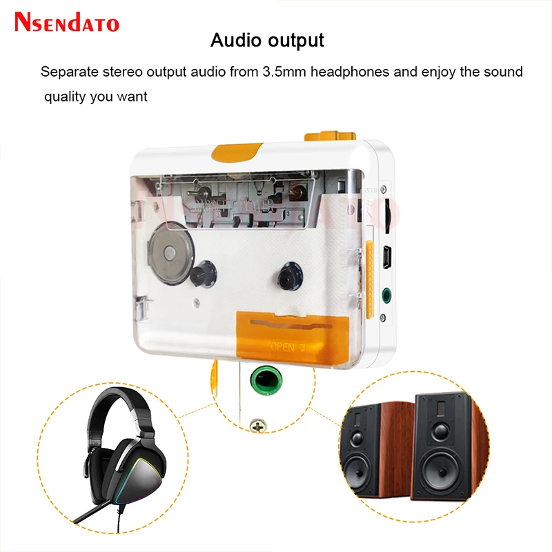 EZCAP218P USB Radio Cassette Player USB Cassette Tape to MP3 PC Player Converter Capture Music Player Tape Cassette Recorder