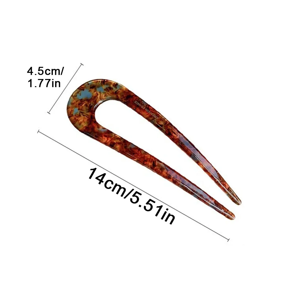 U-förmiger Haarstab, Vintage-Stil, französische Haarnadel, Damen-Acetat-Haarschmuck, DIY-Retro-Frisur-Werkzeug, neue Haarspangen, 2025, neu – Detail 10