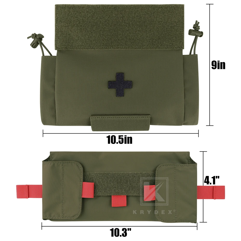 KRYDEX Tactical Trauma Pouch Roll Up IFAK First Aid Kit EDC Medical Rapid Belt Bag Airsoft Hunting Vest Plate Carrier Gear 6