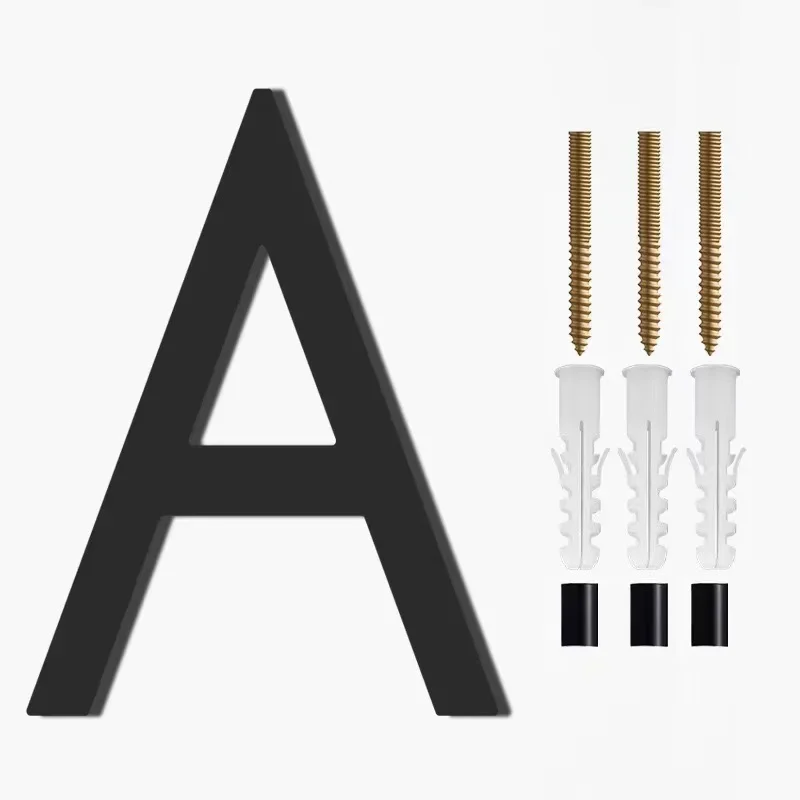 12cm #0-9 Alphabet A-C Modern House Number Door Home Road Address Mailbox Numbers for House Number Digital house number signs house numbers number plate door signs
