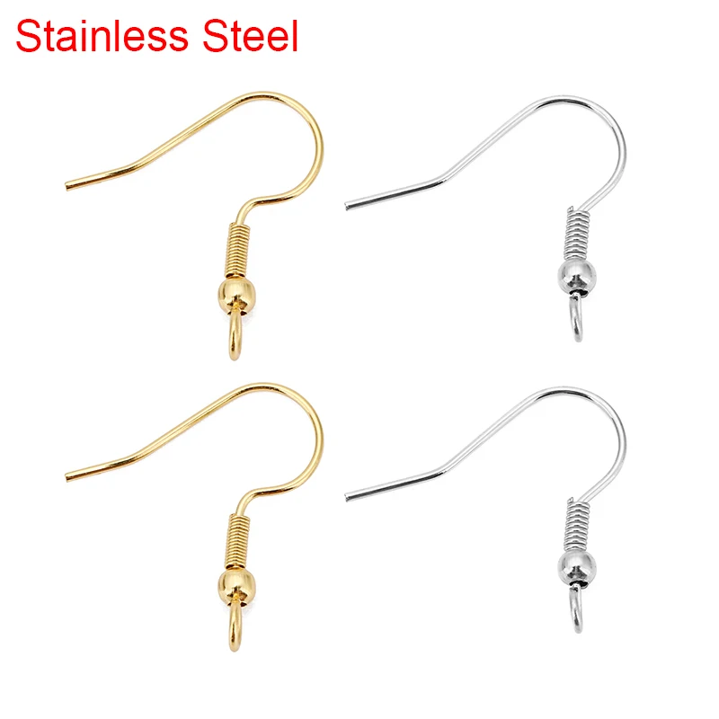 Earring Hooks Stainless Steel Hypoallergenic Wires For Jewelry
