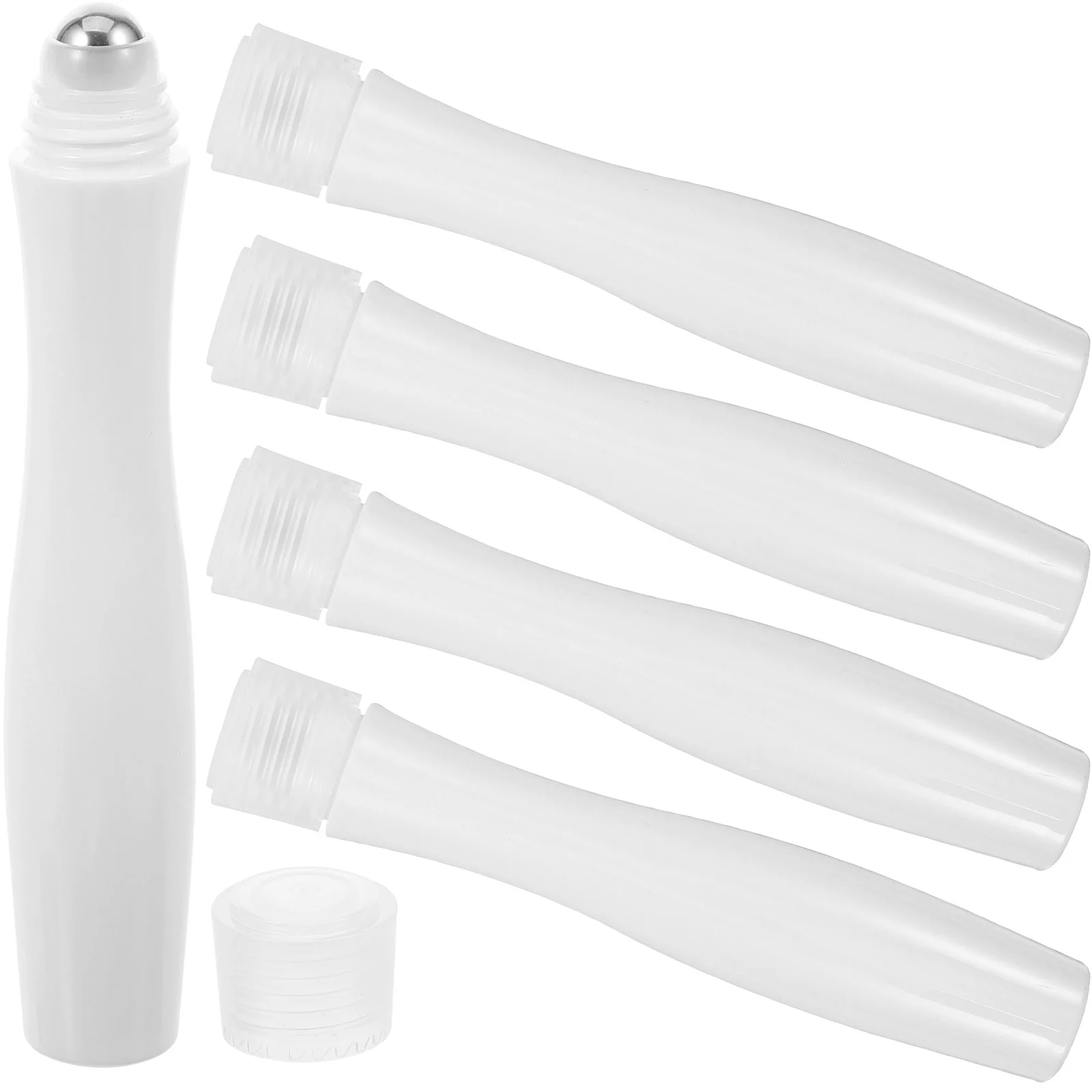

5 PCS Roller Bottle Mini Perfume Sample Containers Clear Travel Bottles Roll-on Makeup Dispenser Refillable Korean
