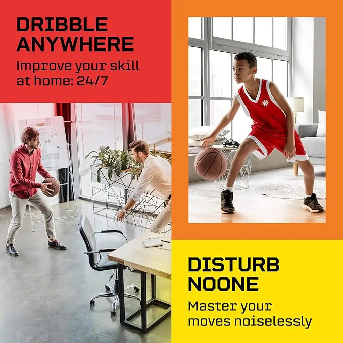 Grooved Silent Basketball 90% Original Bounciness 29.5&Prime; Quiet Bounce Indoor NBA Size No7 Airless PU Foam Basketball Xmas Gift basketball balls