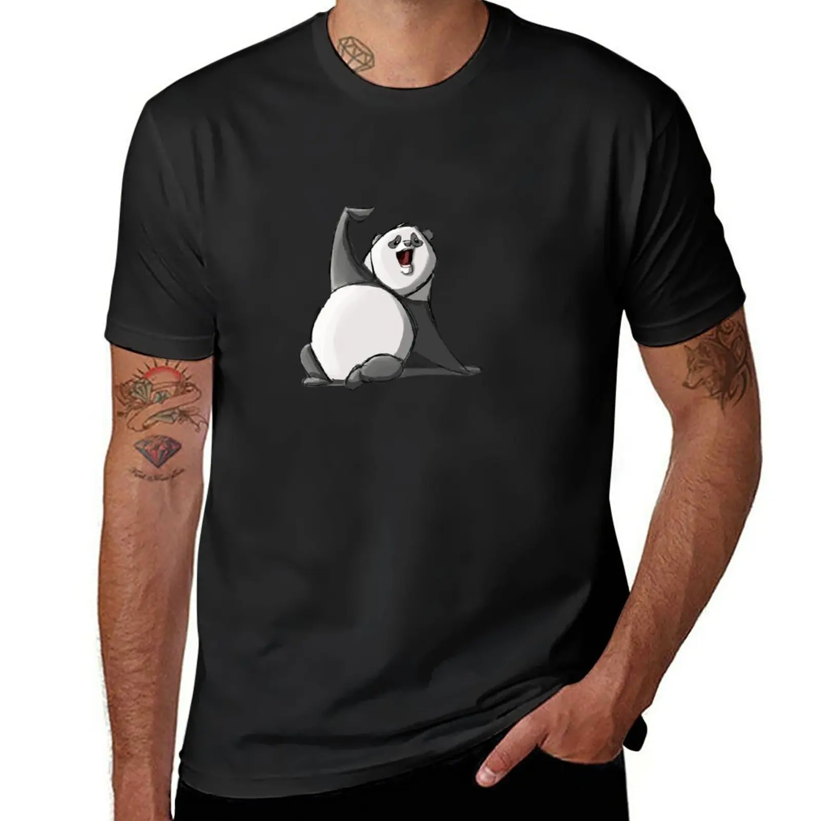 

New Waving Panda T-Shirt aesthetic clothes blank t shirts kawaii clothes t shirts men