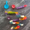 Baby Bath Toys Wall Bathtub Toy Assembling Slide Wind-Up Duck Slide Bathroom Shower Tracks Water Toys for Toddlers Kids Gifts 6