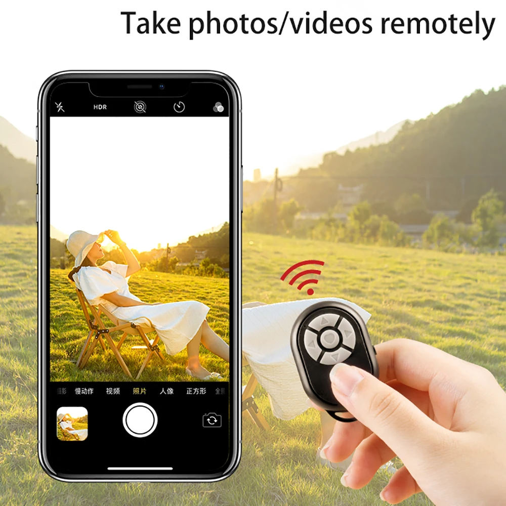 Bluetooth Remote for iPhone Xiaomi Redmi Mobile Phone Universal Remote Control Selfie Stick Camera for Live Video Turn