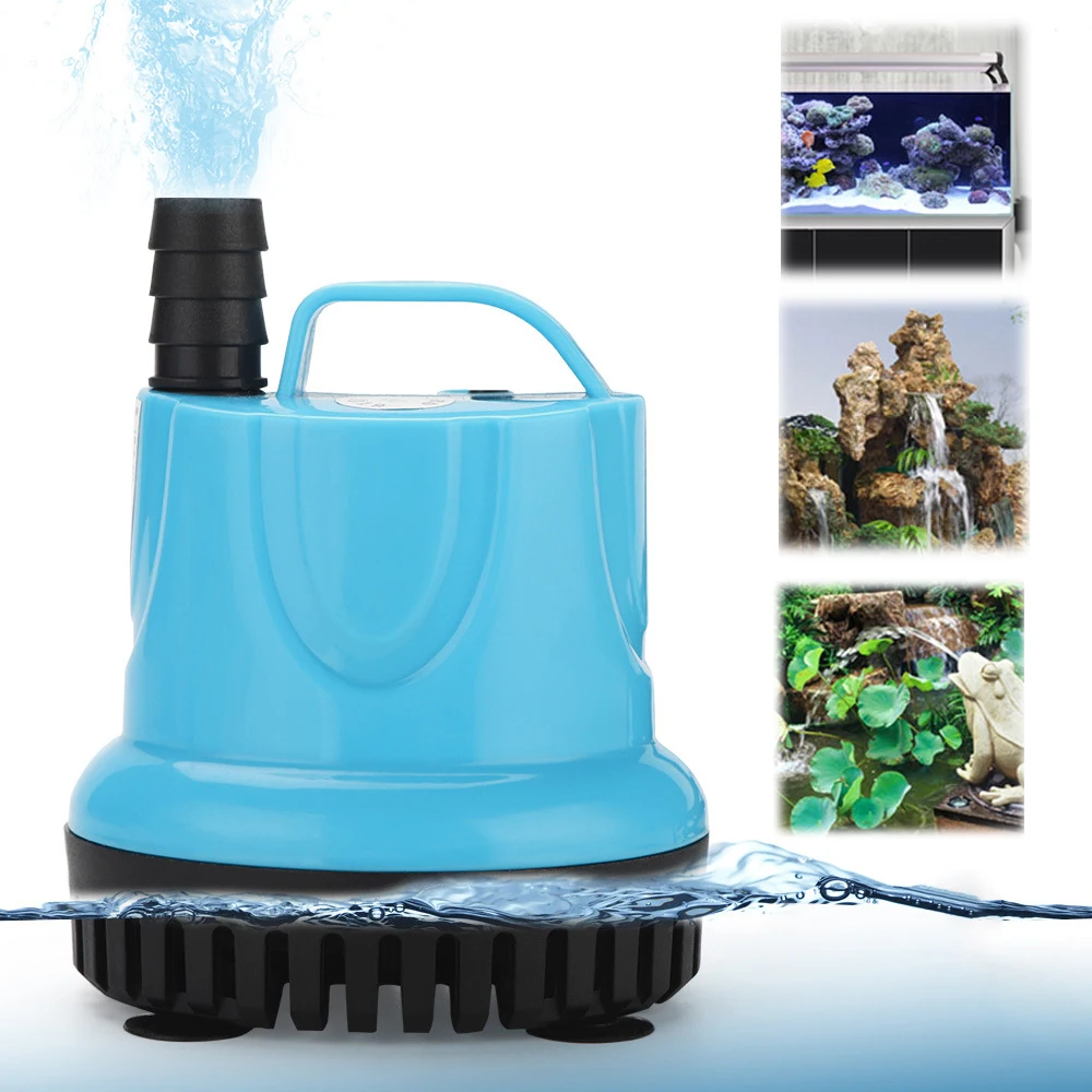 Submersible Water Pump 10/18/25/45/60/85/105W 600-4500L/H 220V Aquarium Fish Pond Tank Spout Marin Temperature Control Clean