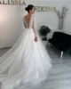 Luxury Wedding Dresses A Line Sexy V Neck Bridal Gowns Appliques Long Sleeve Backless Elegant Princess Vestidos Novia Customized 2