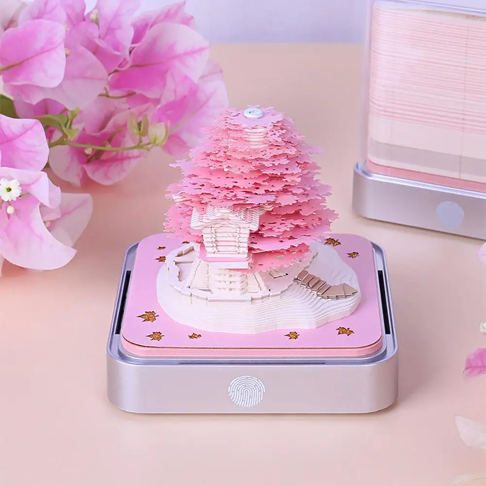 3D Notepad Romantic Tree 3D Calendar 2024 3D Memo Pad Block Notes Offices Paper Notes Christmas Birthday Gift