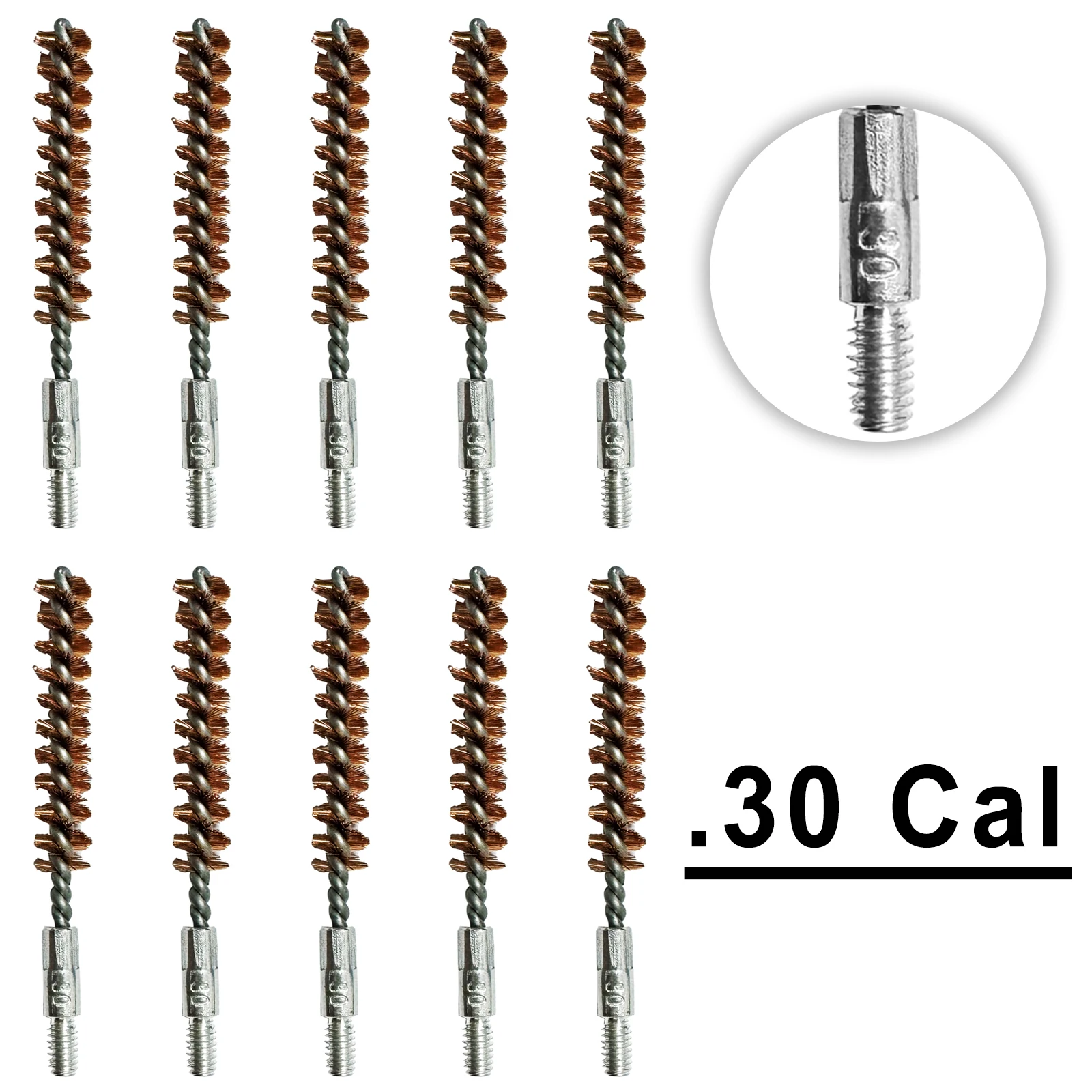 10 Pack Bronze Bore Brush 12GA .17Cal .22Cal 9mm Cleaning Brush For Pistol Rifle Cleaning Kit Thread 5-40 8-32 5/16-27 rifle cleaning kit