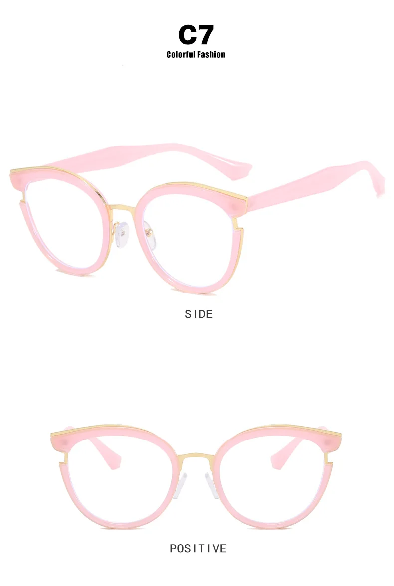 TR90 Luxus Retro Katzenaugen-Brille für Männer und Frauen Modische Markendesigner Optische Brille Anti-Blaulicht Computer-Brille Очки – Detail 15